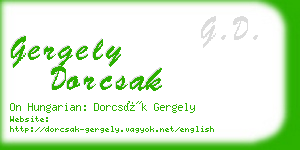 gergely dorcsak business card